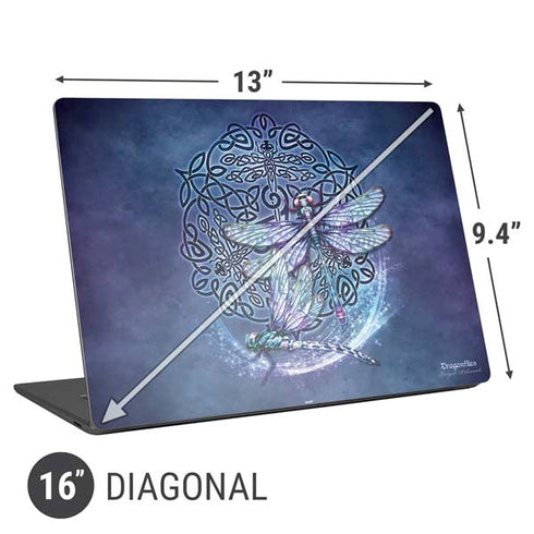 Brigid Ashwood Dragonfly Celtic Knot Universal Laptop 16in (13 x 9.4in) Skin